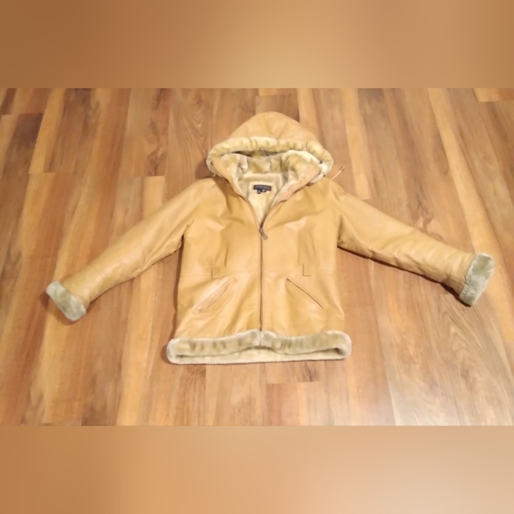 Marcia Collection Womens Leather Coat